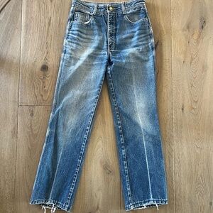 Jordache Blue Straight Jeans with Authentic Fading